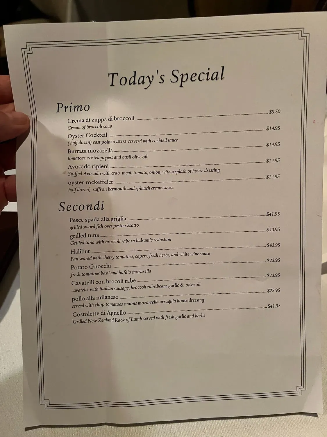 Menu 1