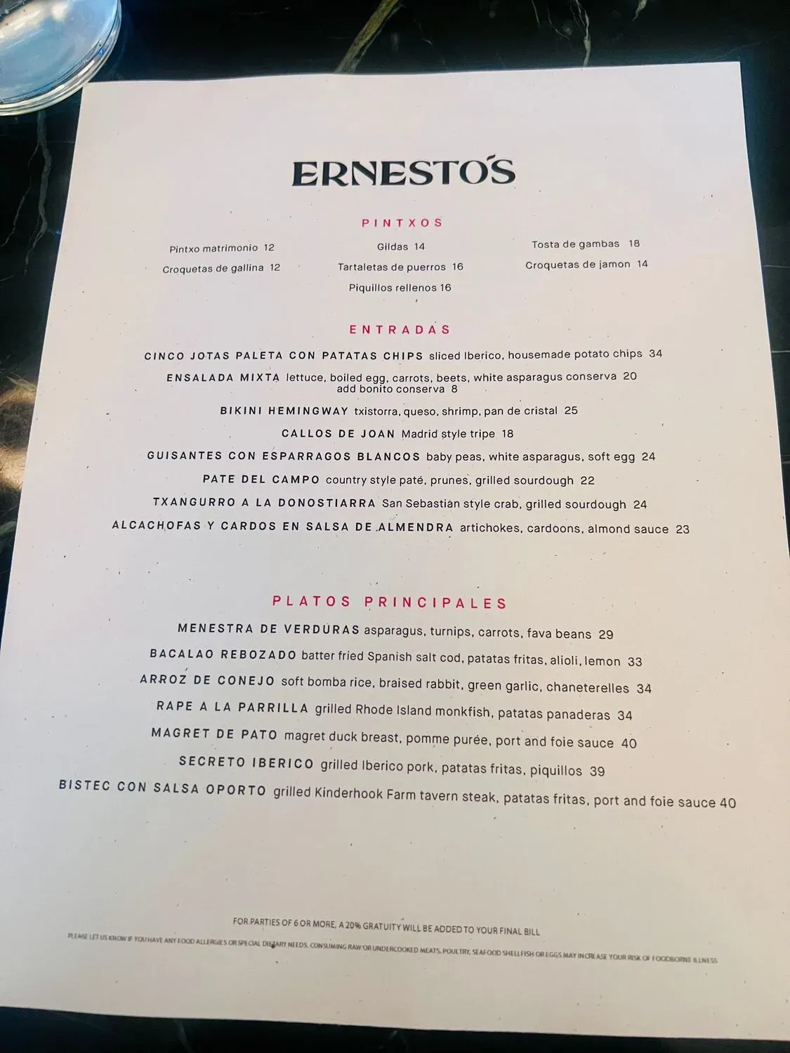 Menu 5