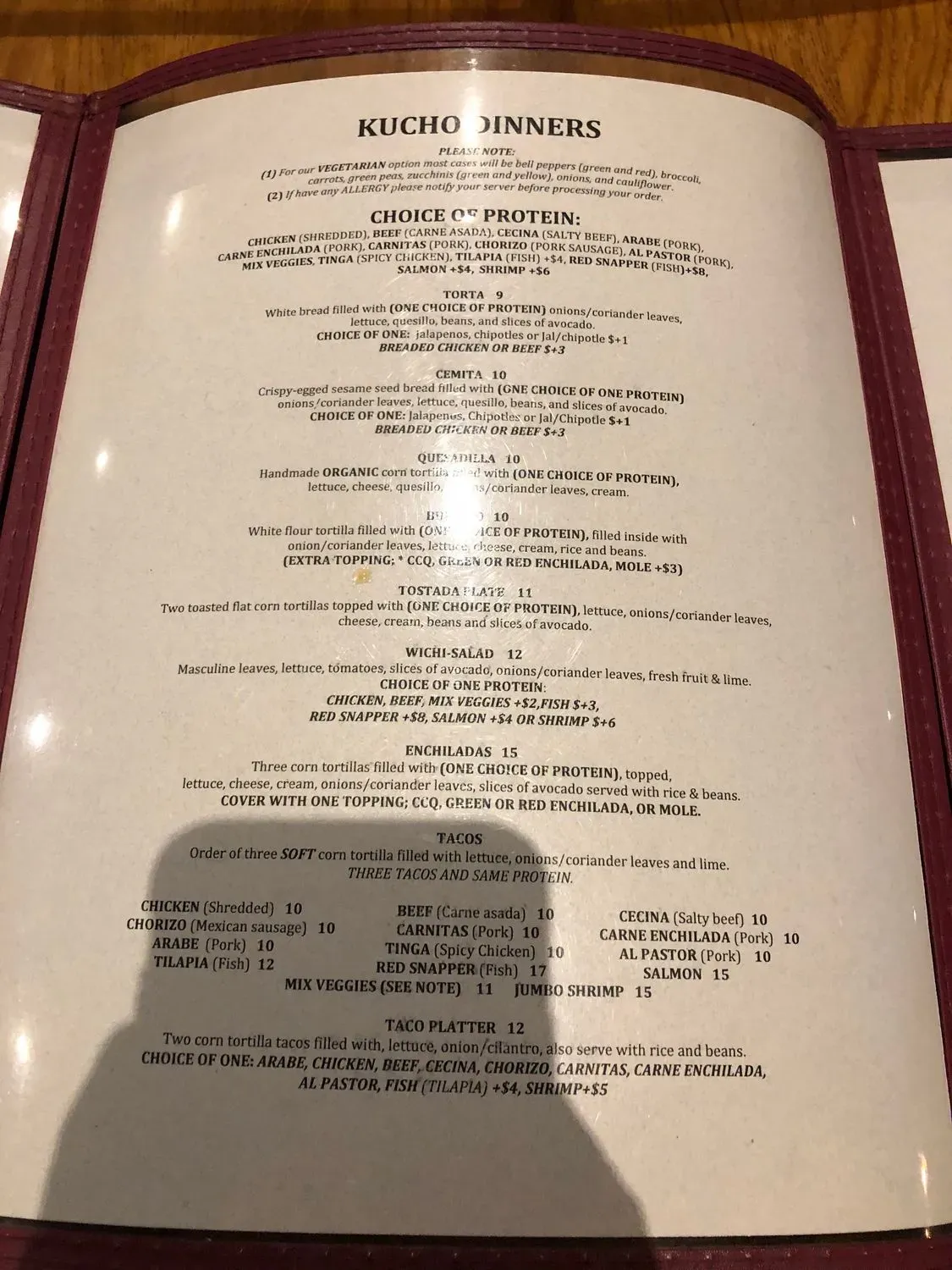 Menu 6