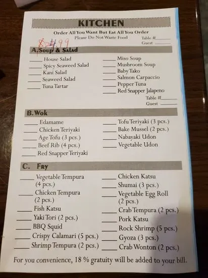 Menu 1