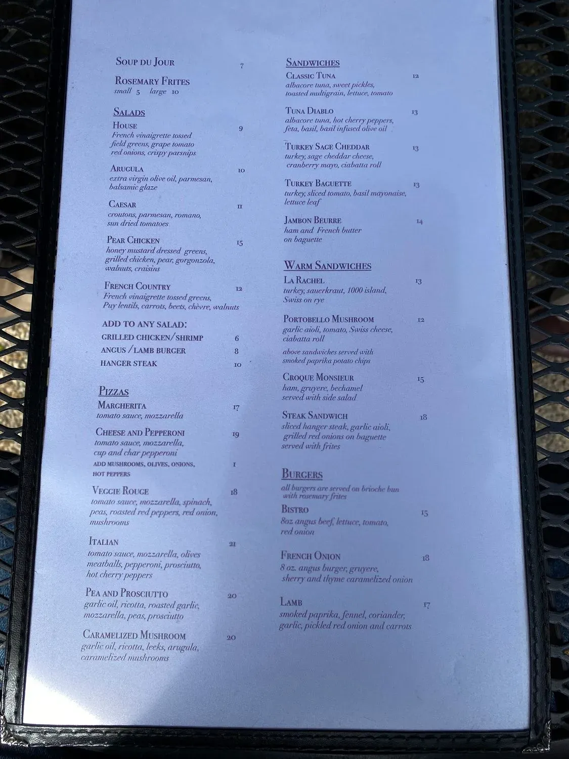 Menu 6