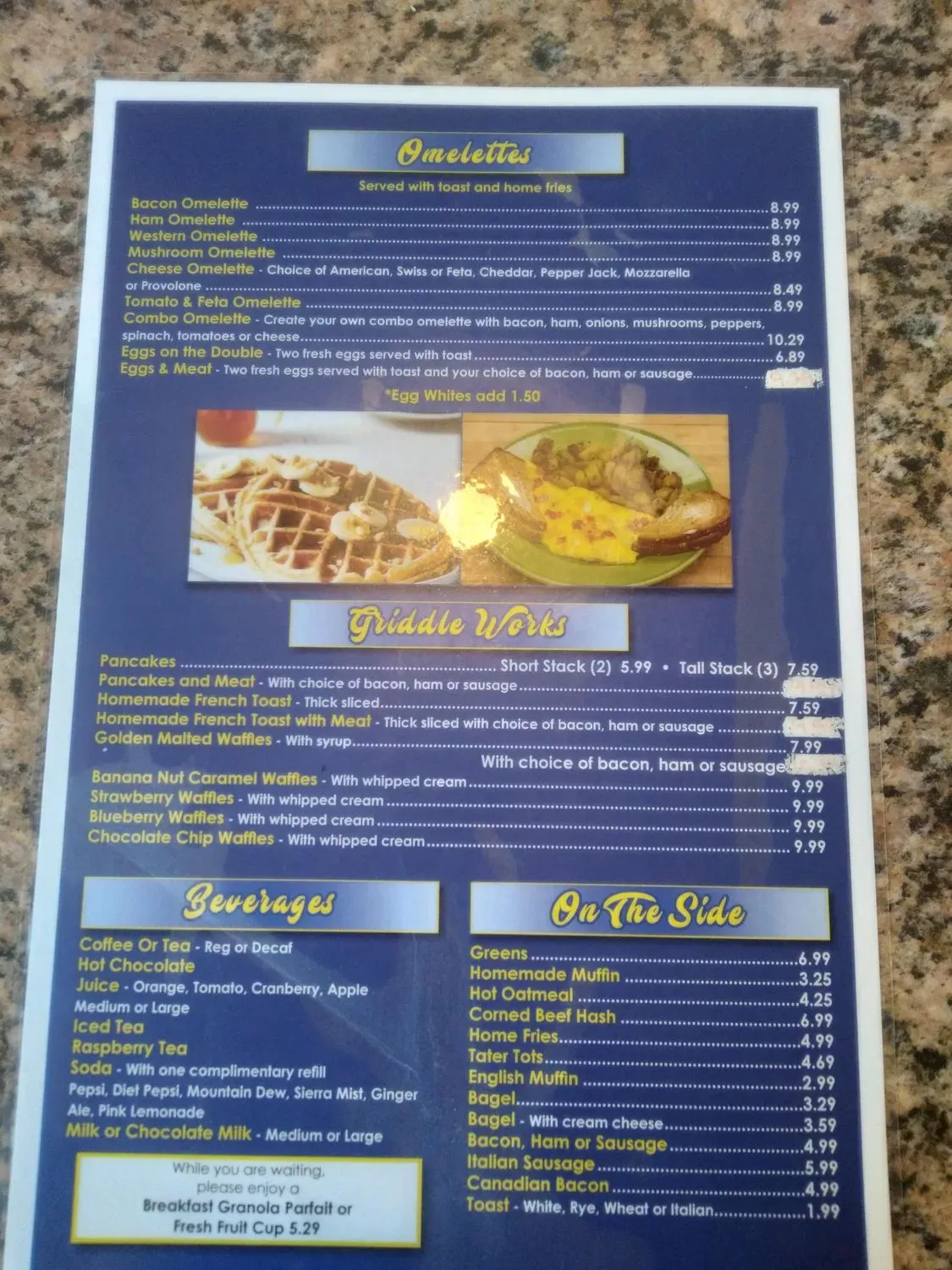 Boulevard Diner Menu - Updated November 2025