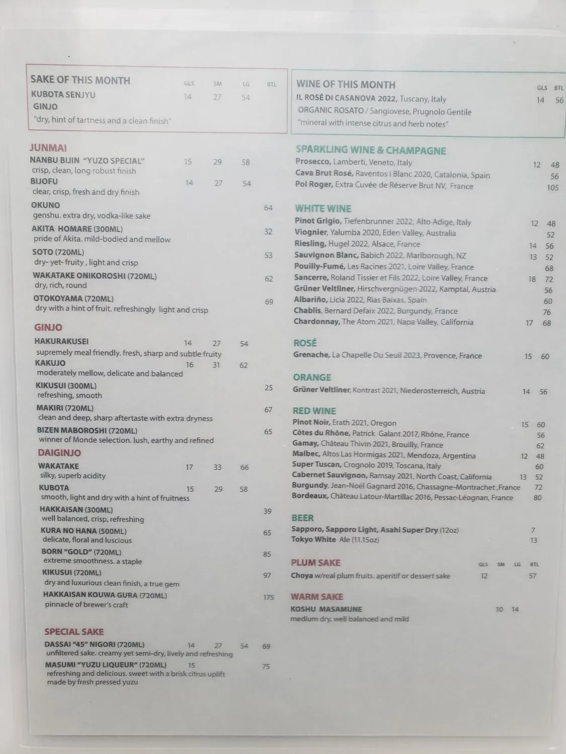 Menu 6