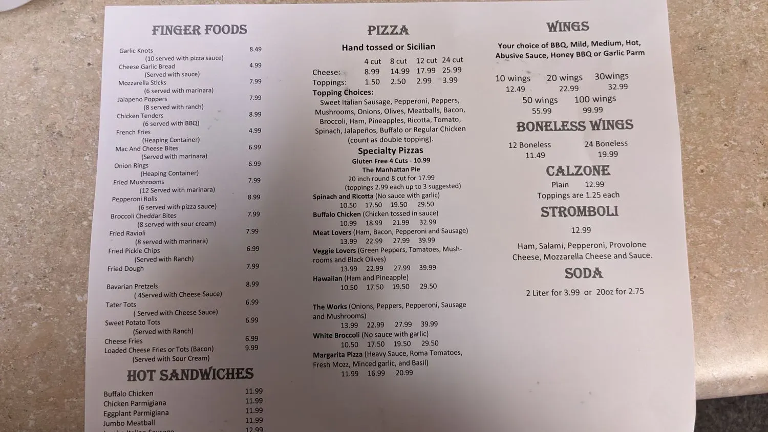 Menu 2