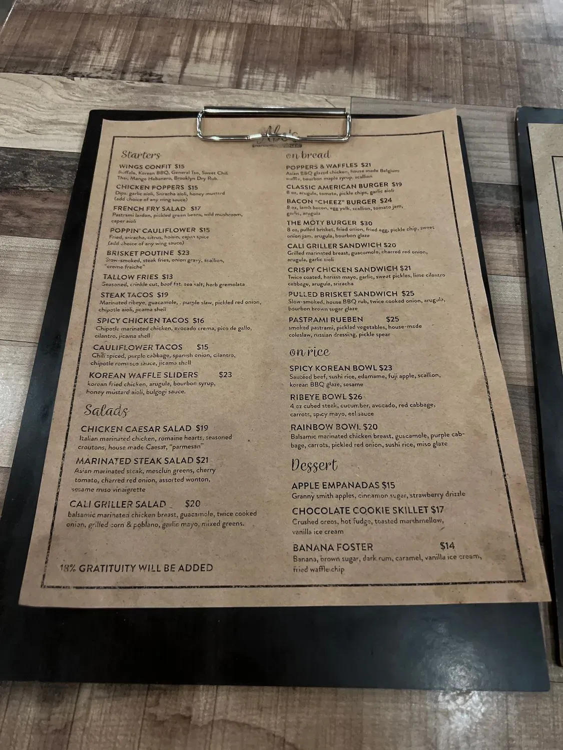 Menu 5