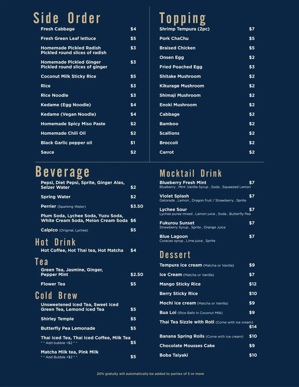 Menu 1