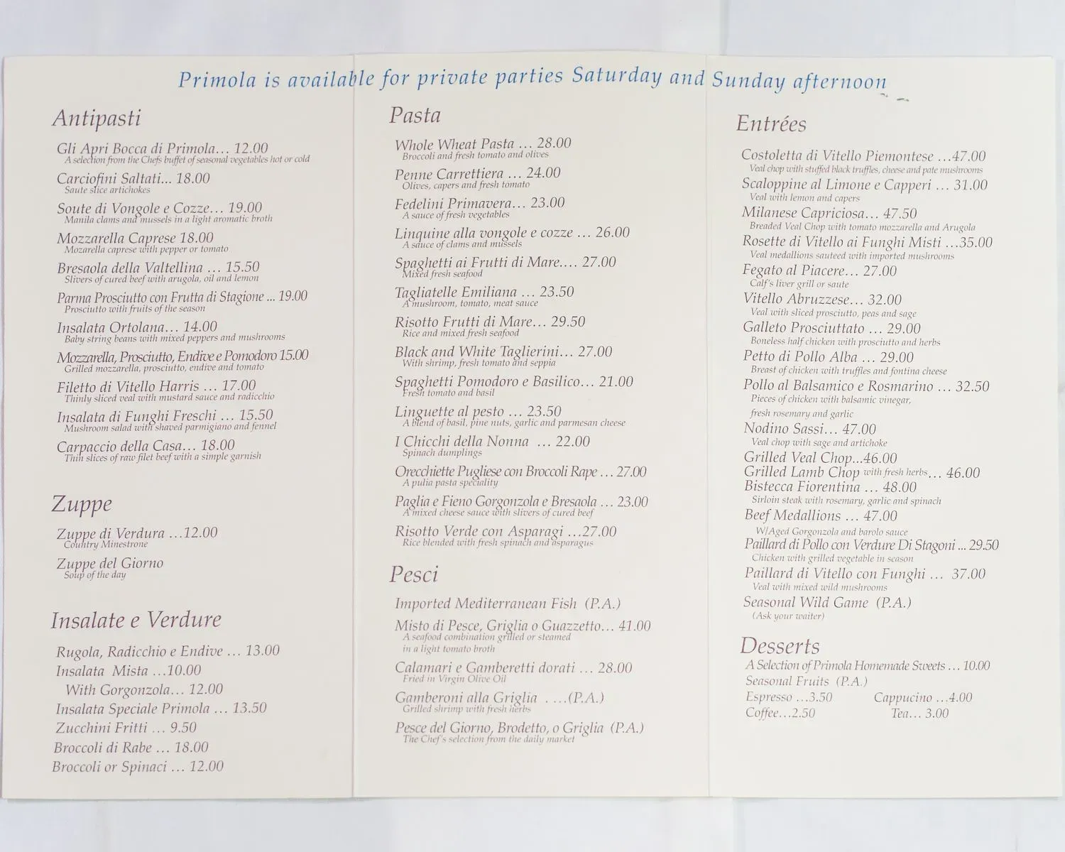 Menu 1