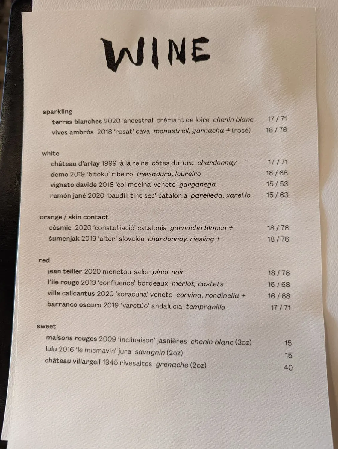 Menu 5