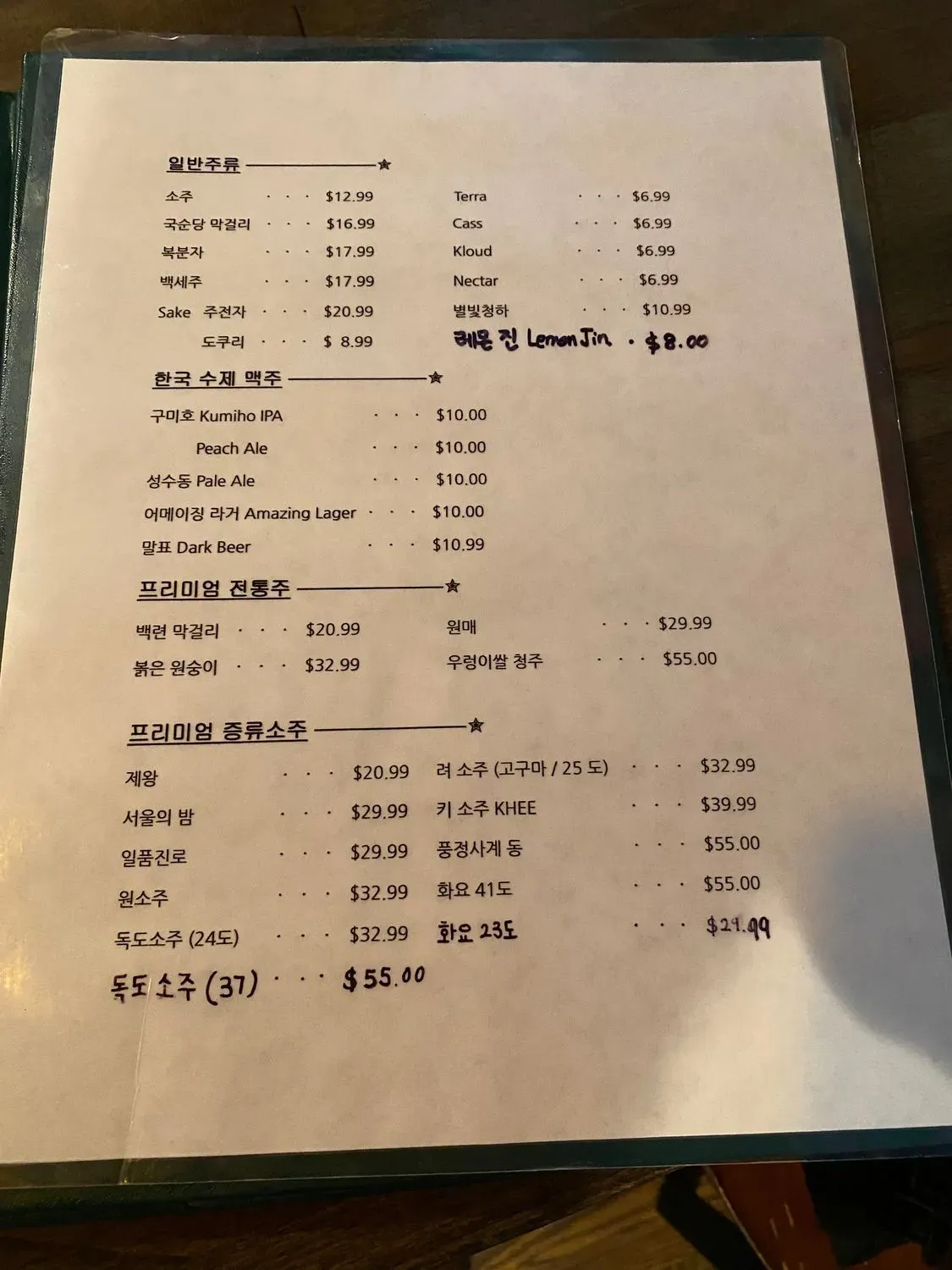 Menu 5