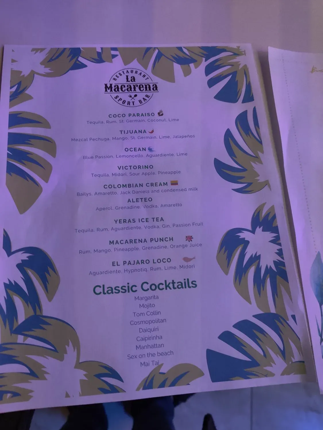 Menu 5