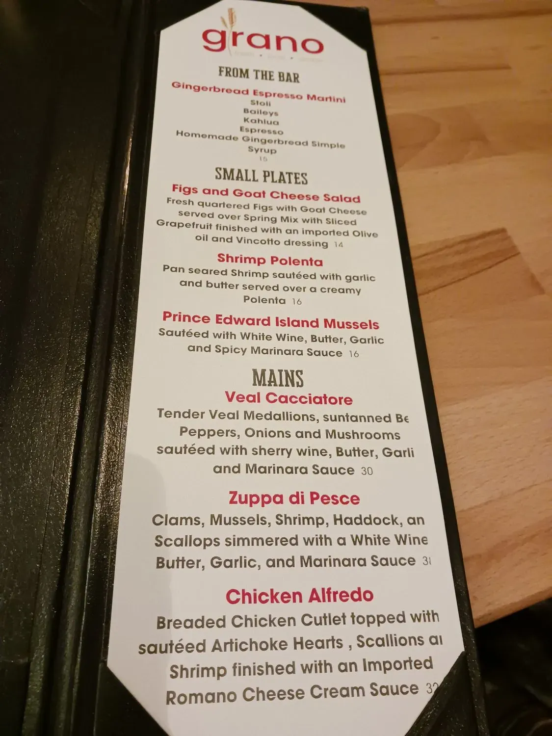 Menu 1