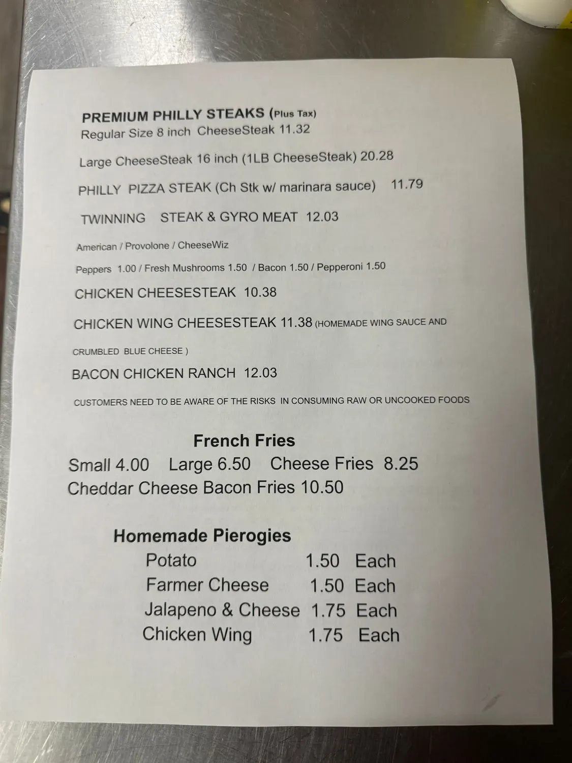 Menu 2