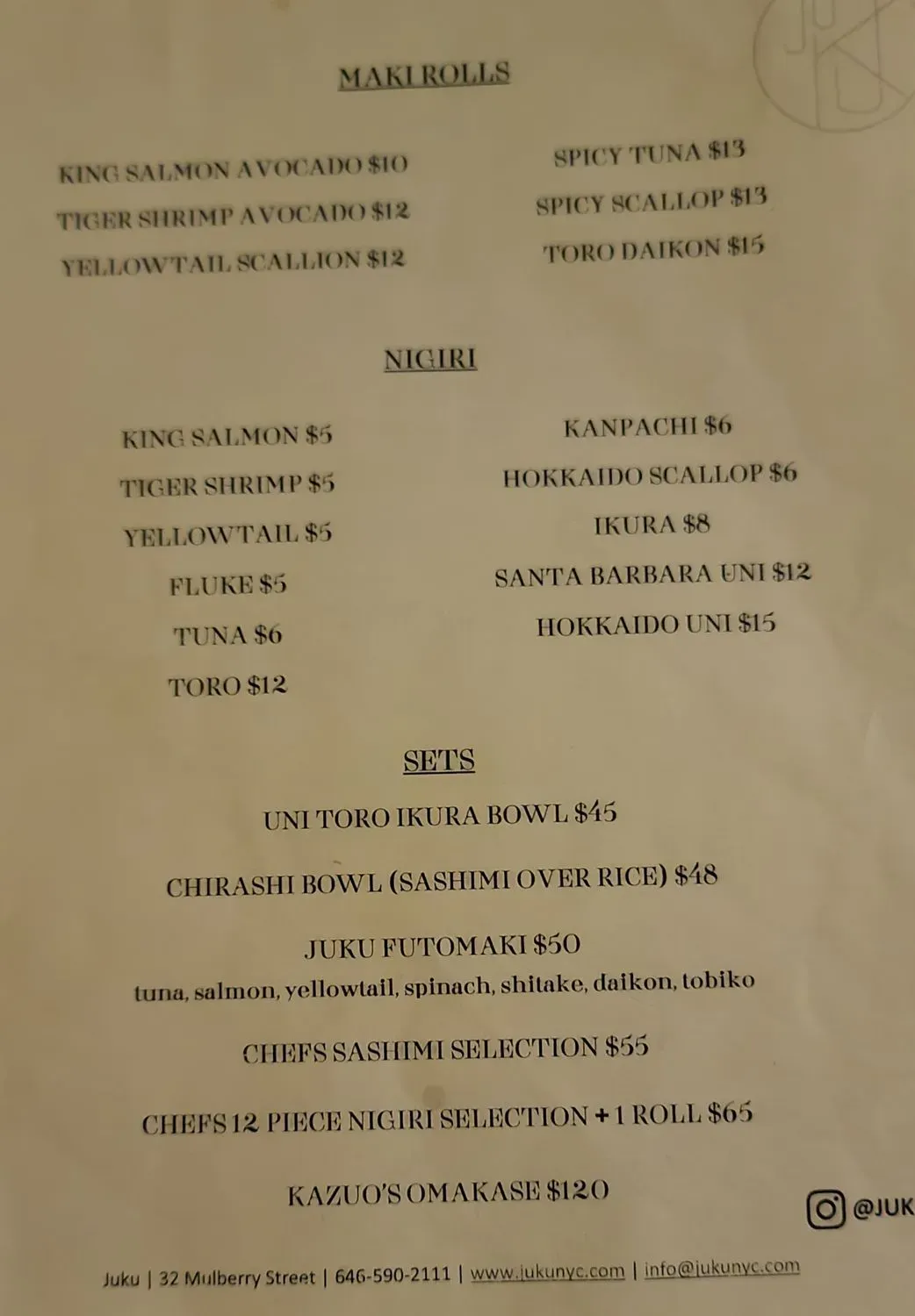 Menu 1