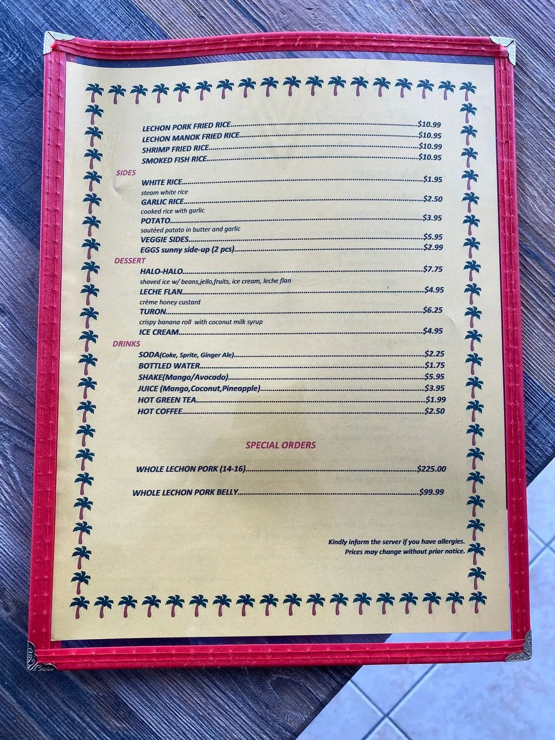 Menu 1