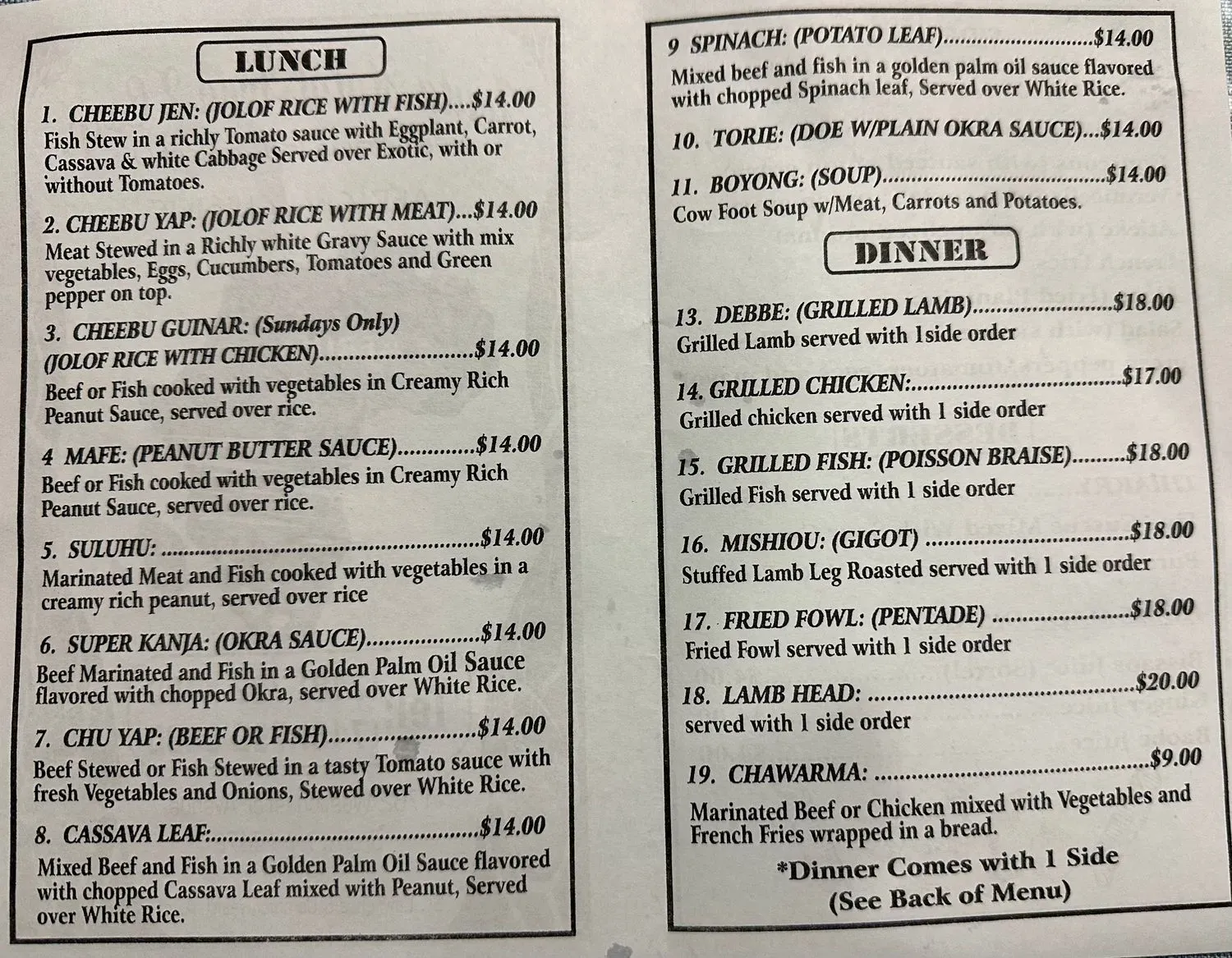 Menu 1