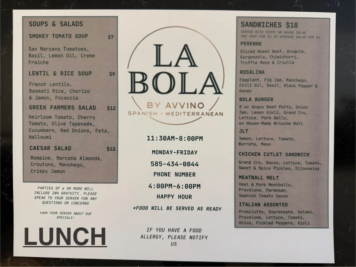 Menu 2