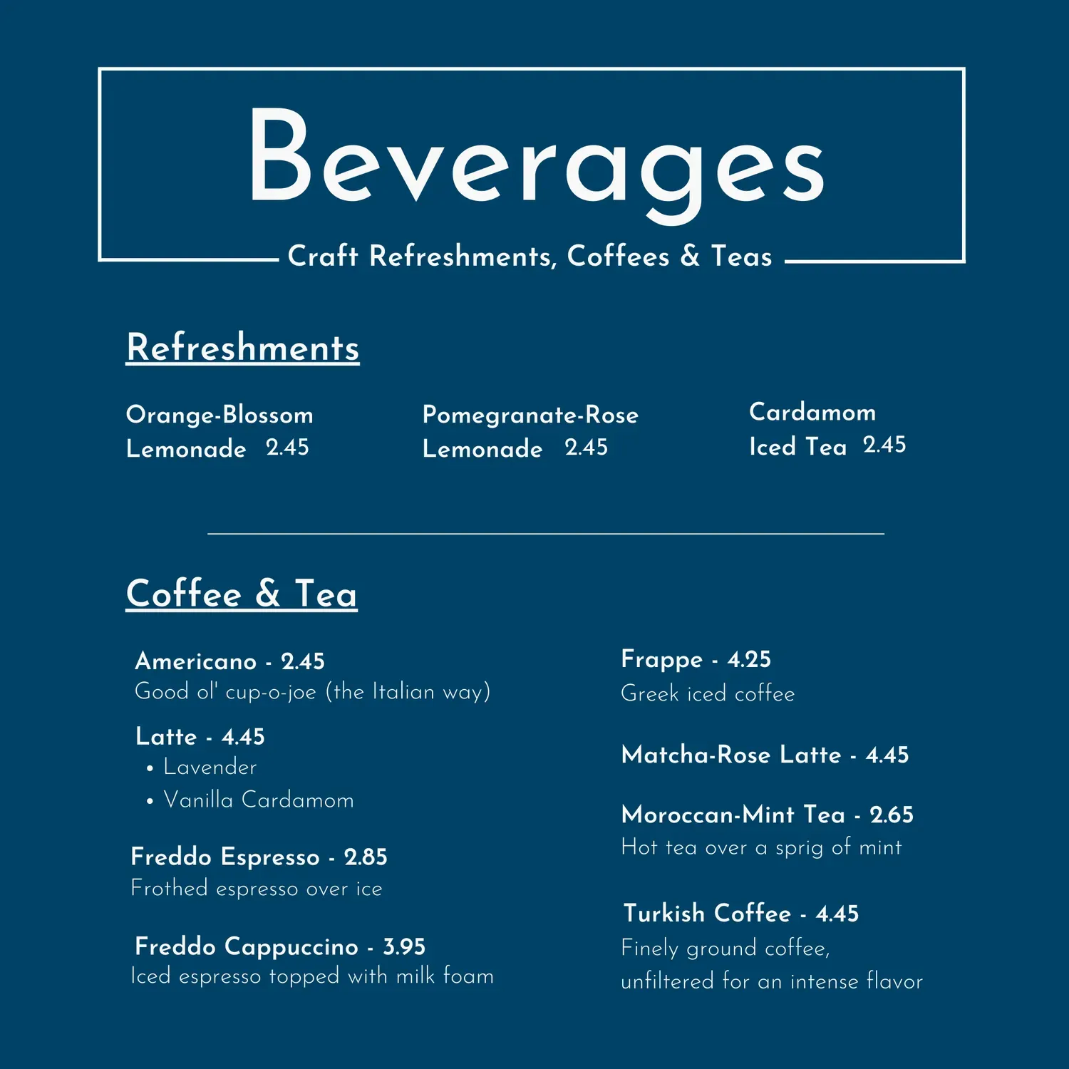 Simone's Kitchen ️ ️ Menu - Updated November 2025