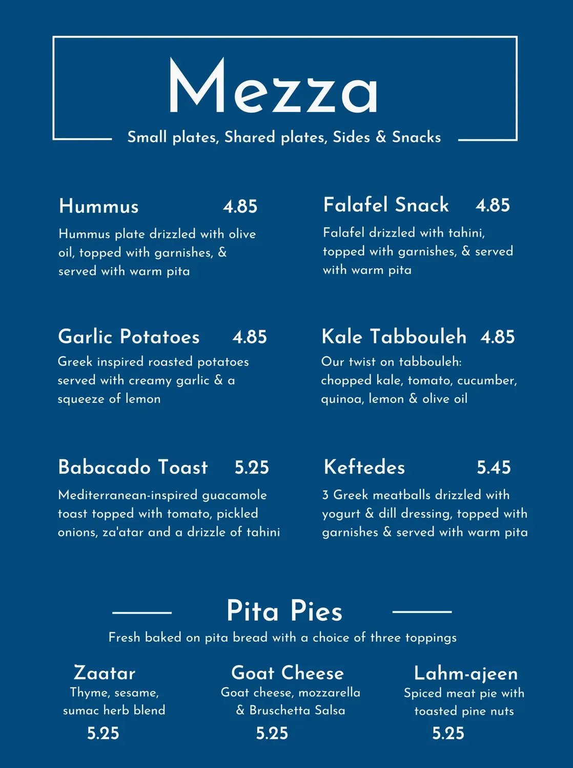Simone's Kitchen ️ ️ Menu - Updated November 2025