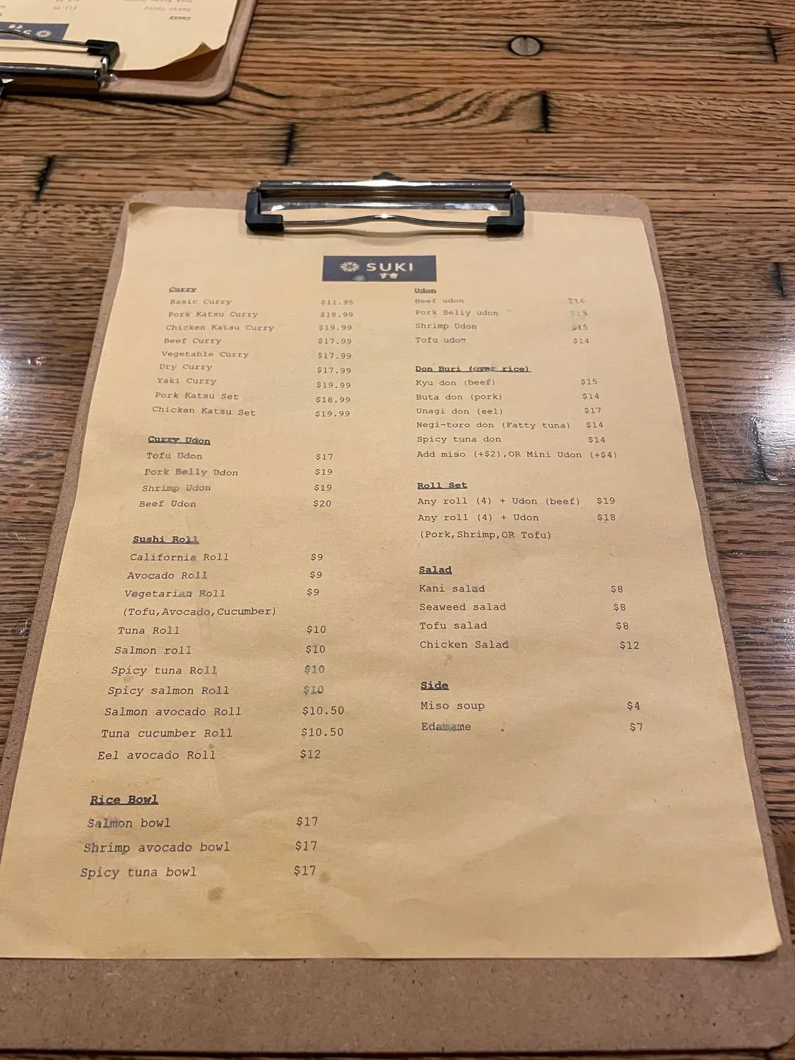 Menu 1