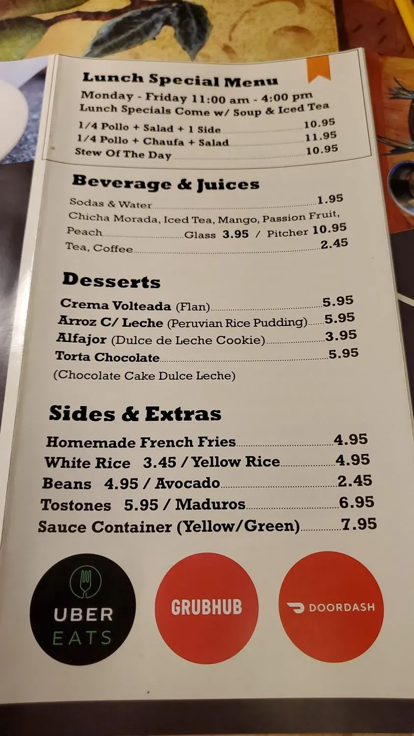 Menu 1