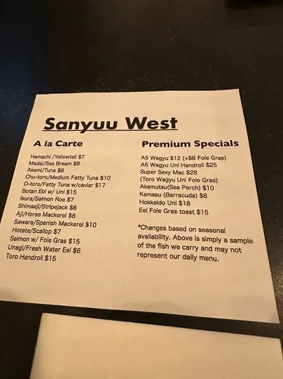 Menu 3