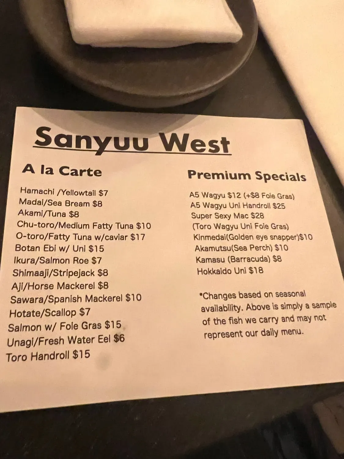 Menu 3