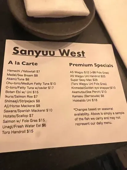 Menu 2