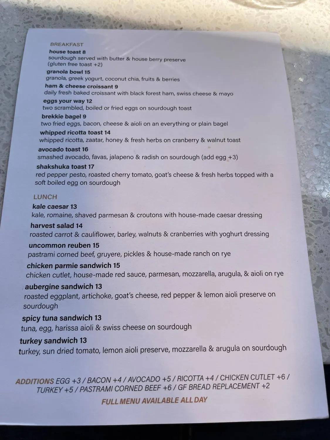 Menu 5