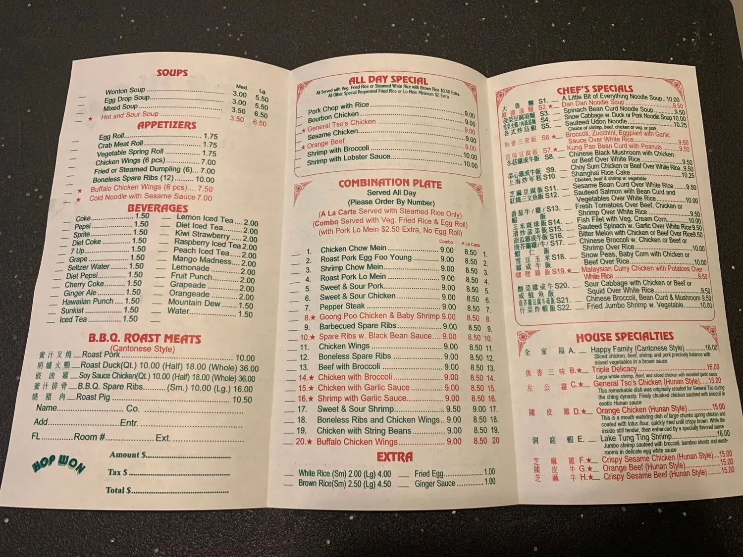 Menu 1