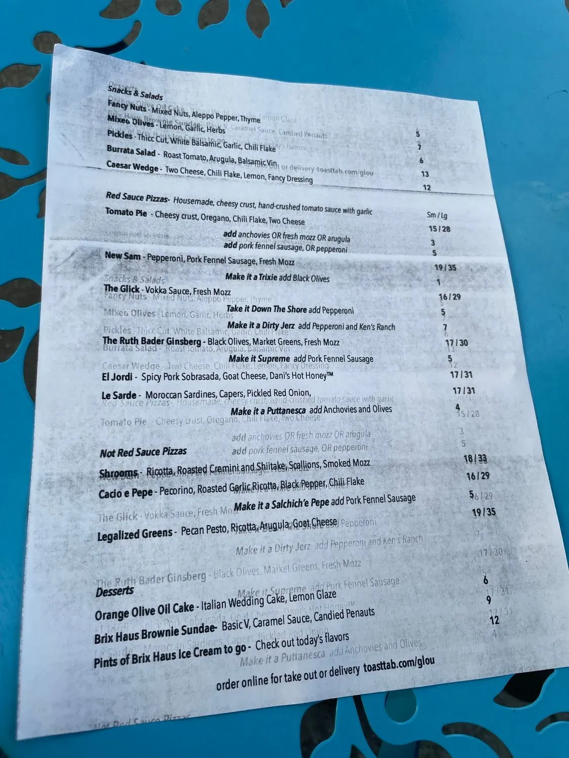 Menu 1