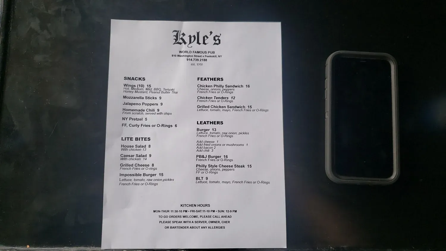 Menu 1