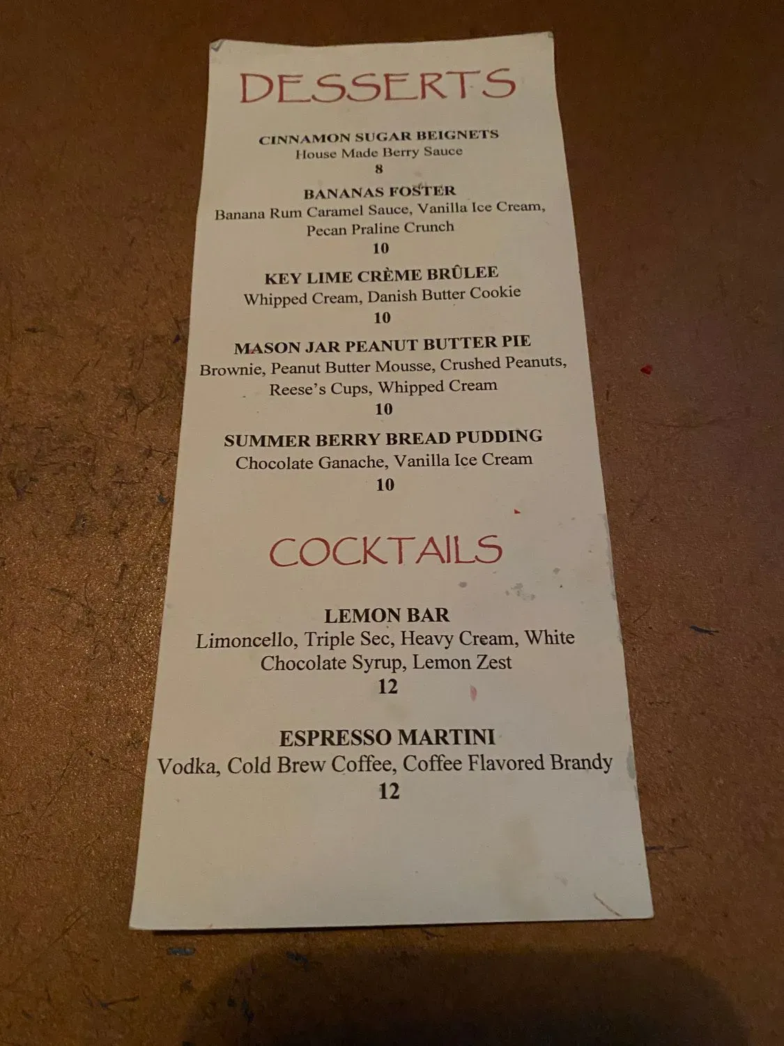 Menu 1