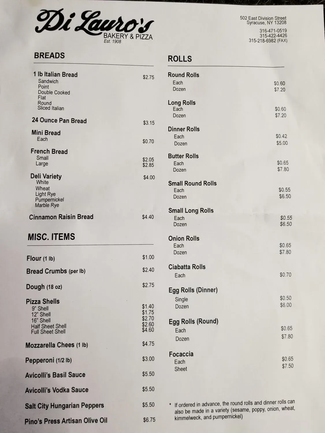 Menu 2