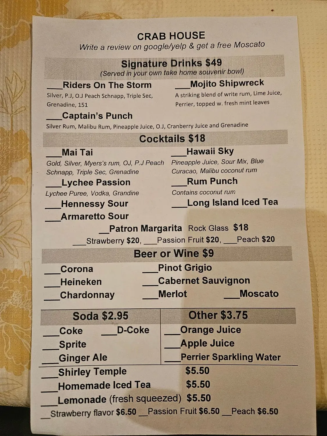 Menu 6