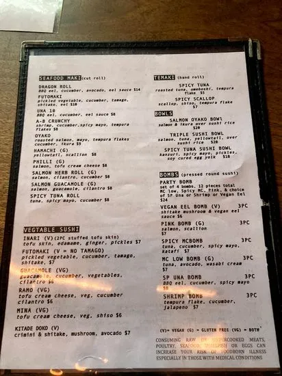 Menu 1