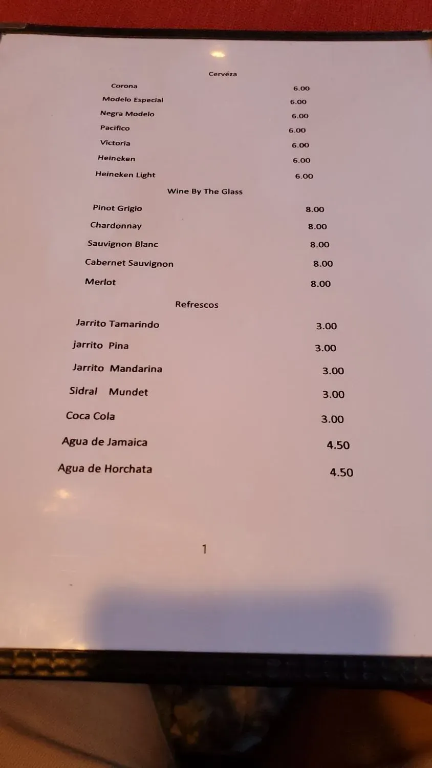 Menu 1