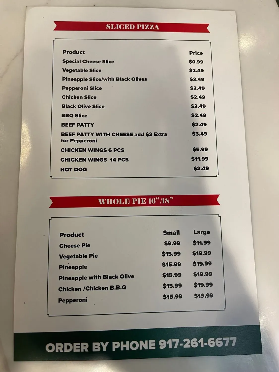 Menu 1