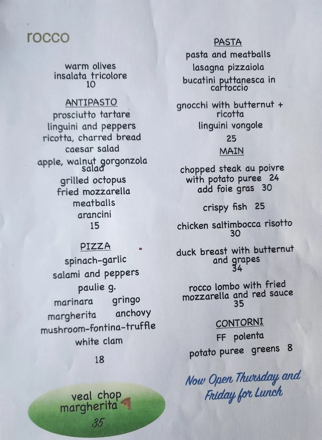 Menu 1