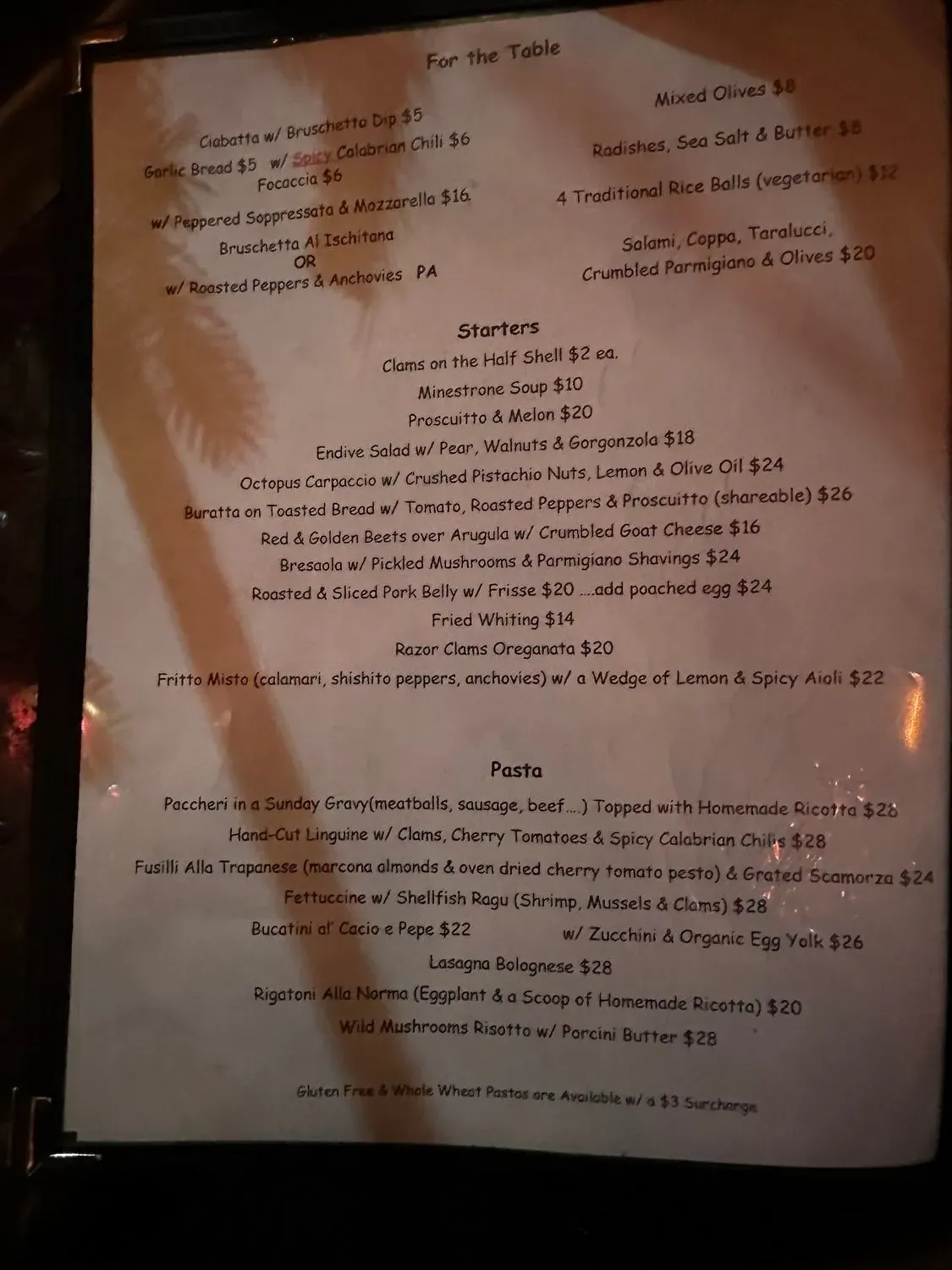 Menu 1