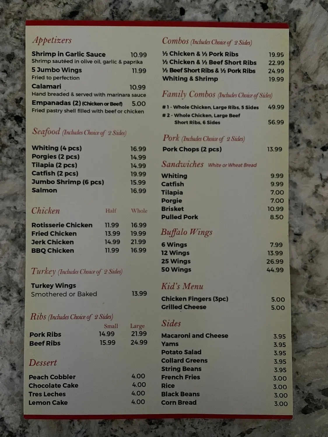 Menu 1