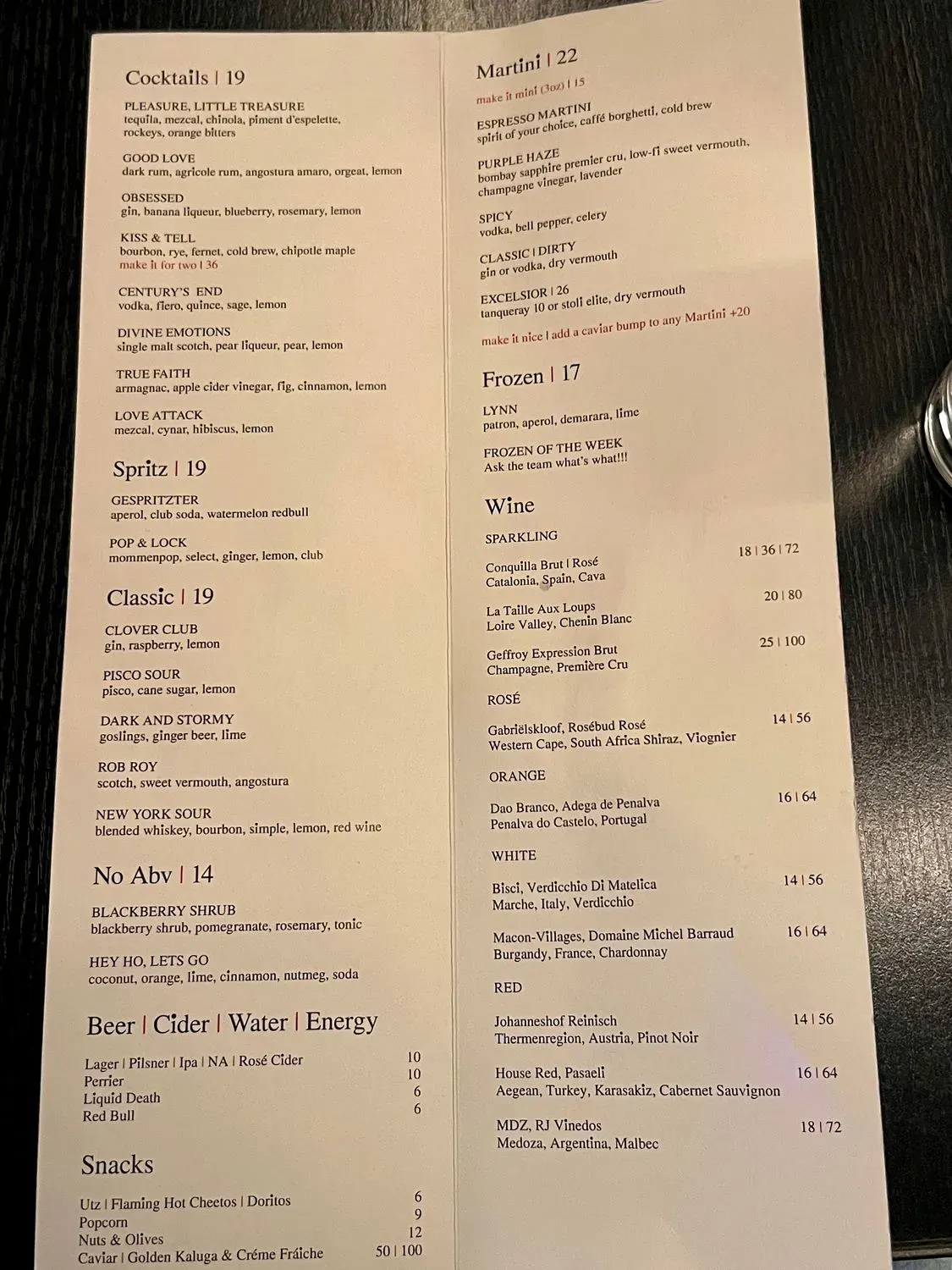 Menu 1