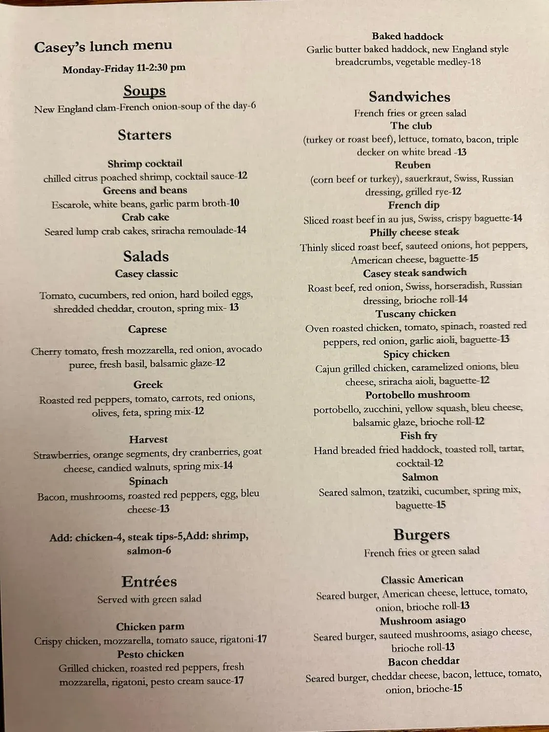 Menu 1