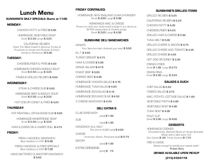 Menu 1