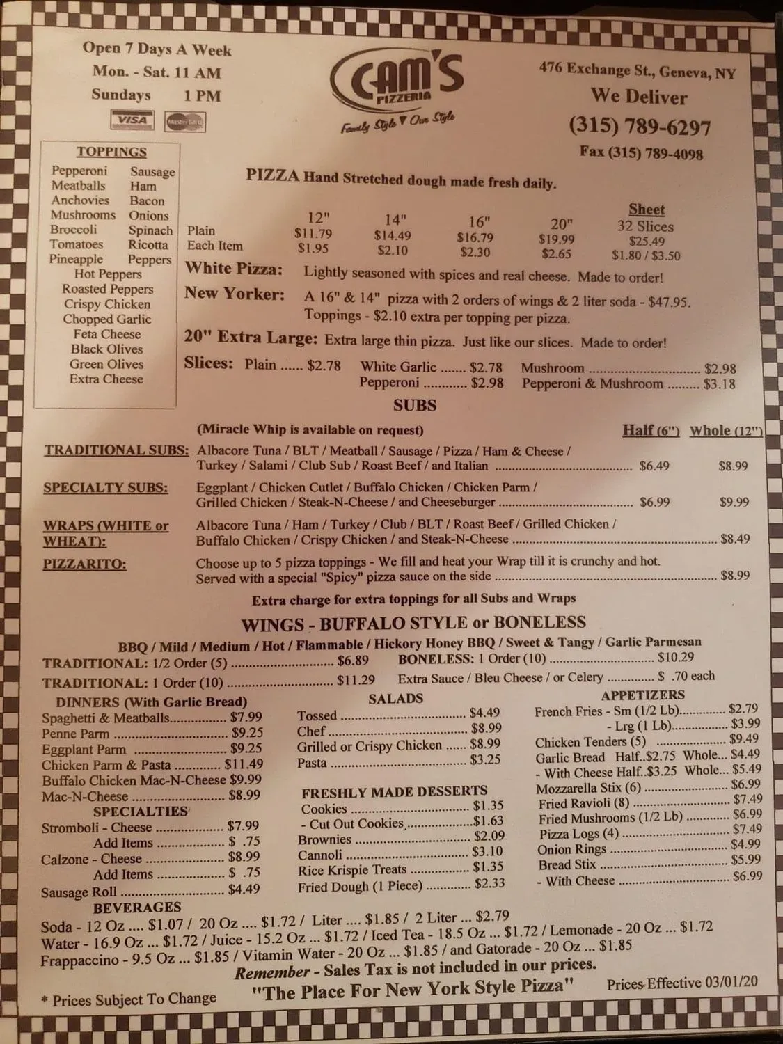 Menu 1