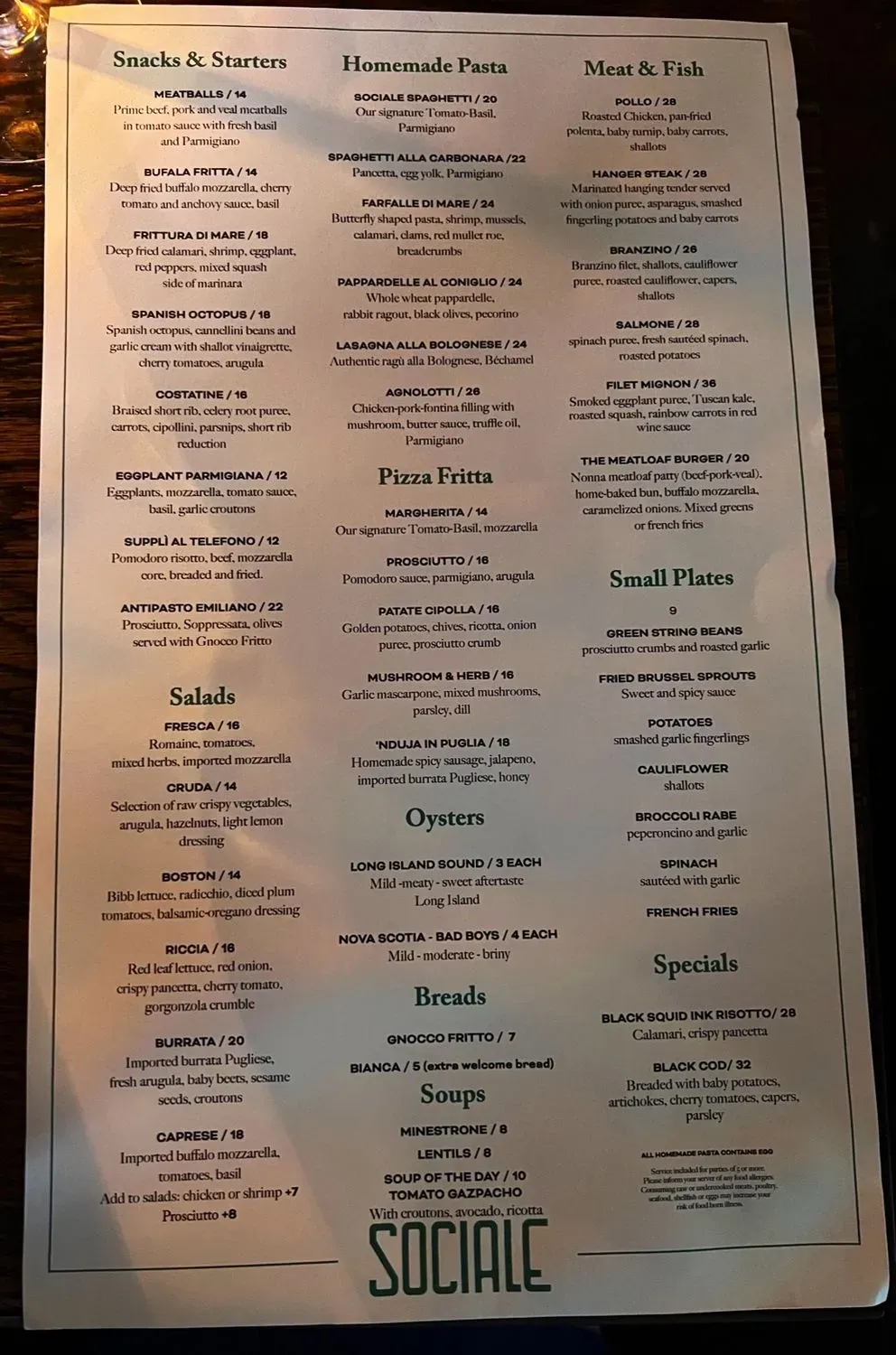 Menu 1