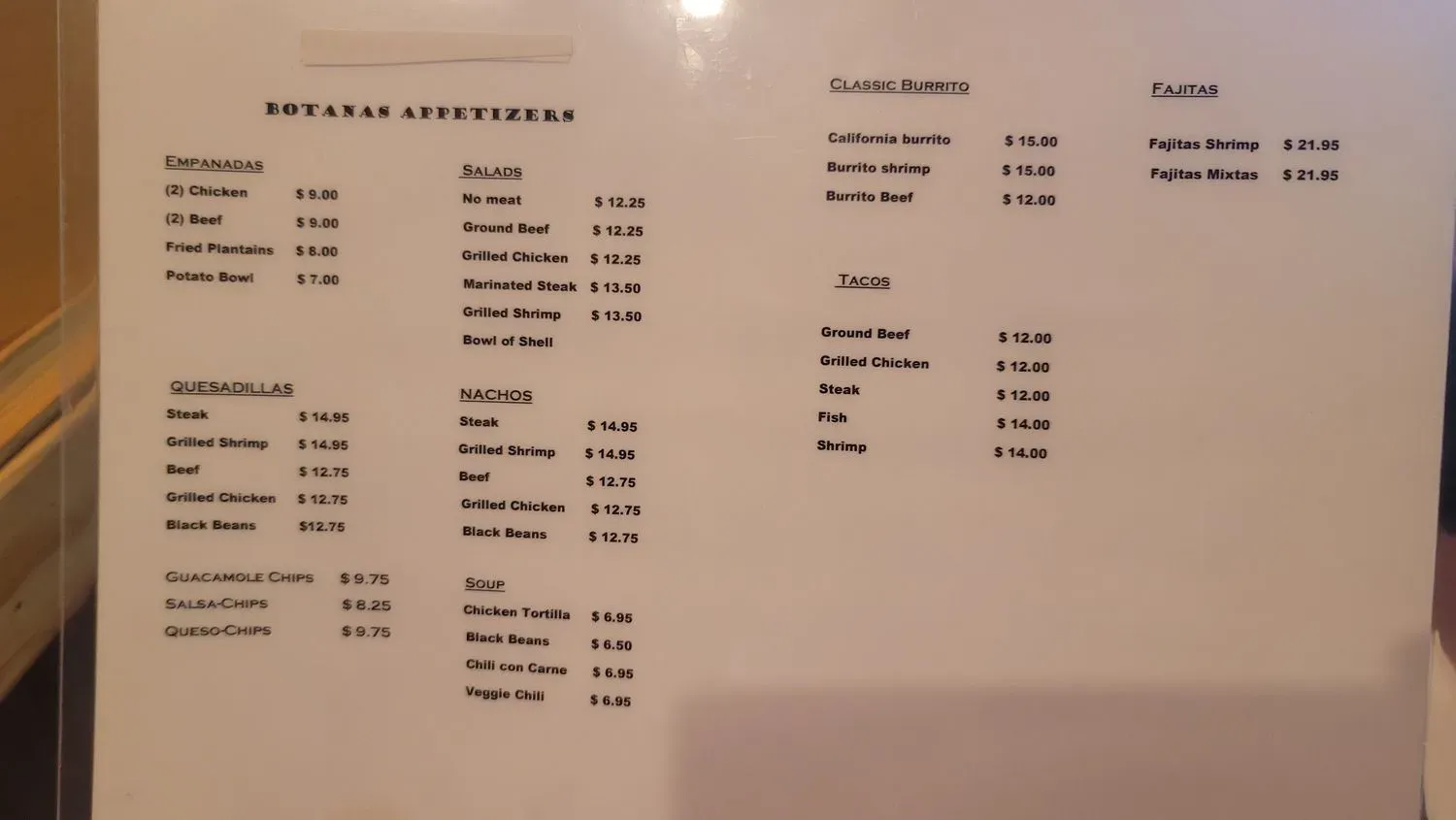 Menu 1