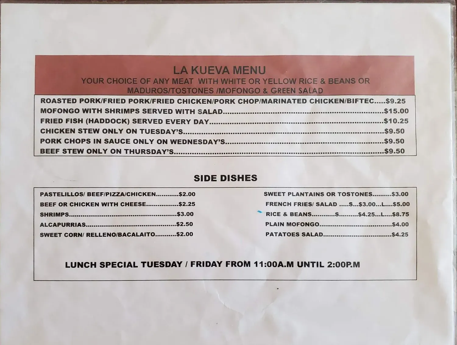 Menu 1