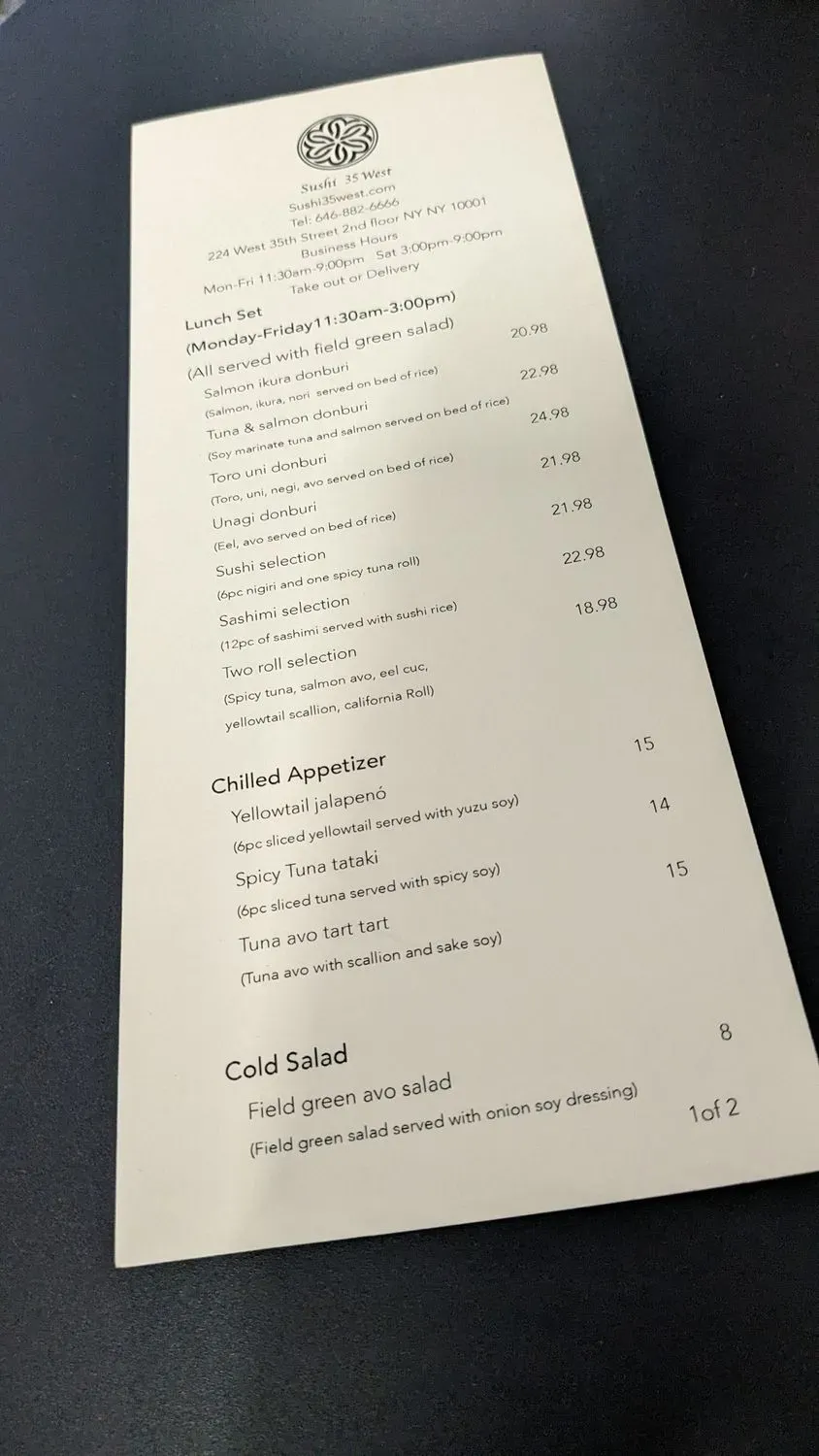 Menu 5