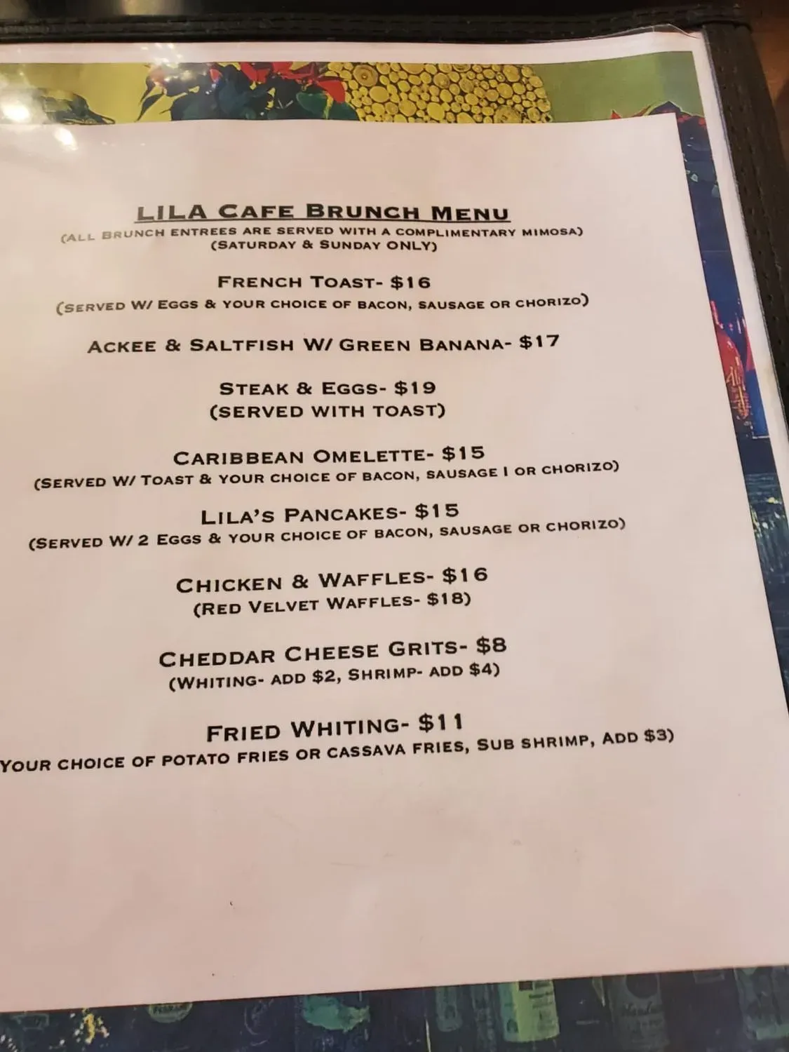 Menu 1