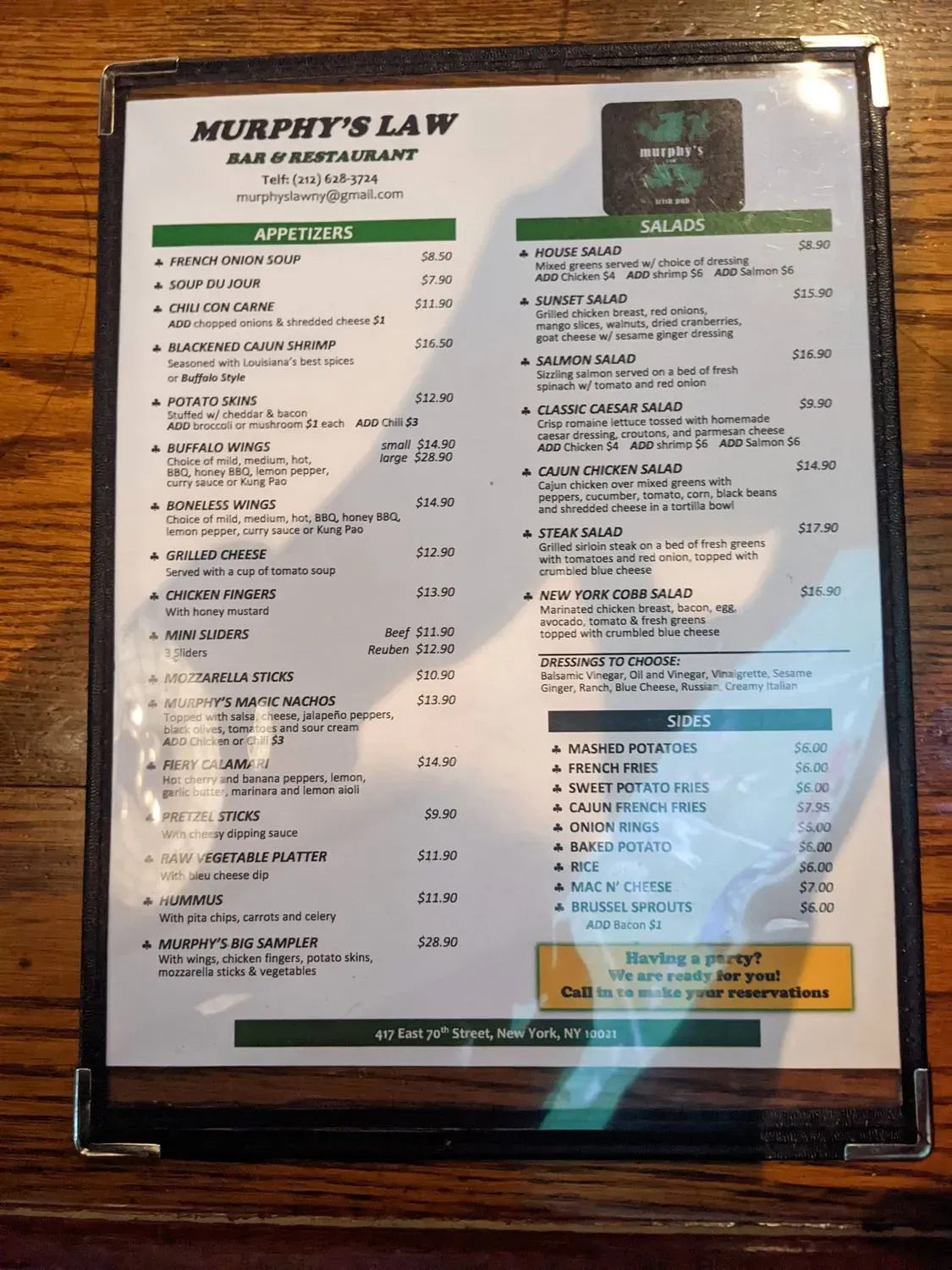 Menu 6